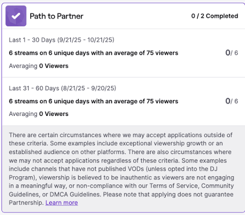 Path to Partner Tracking